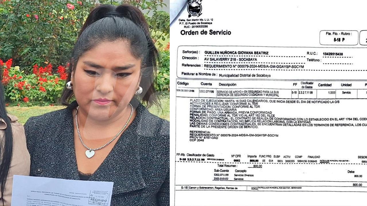 Piden vacancia de regidora de Socabaya, Erika Garrafa, por presunto nepotismo